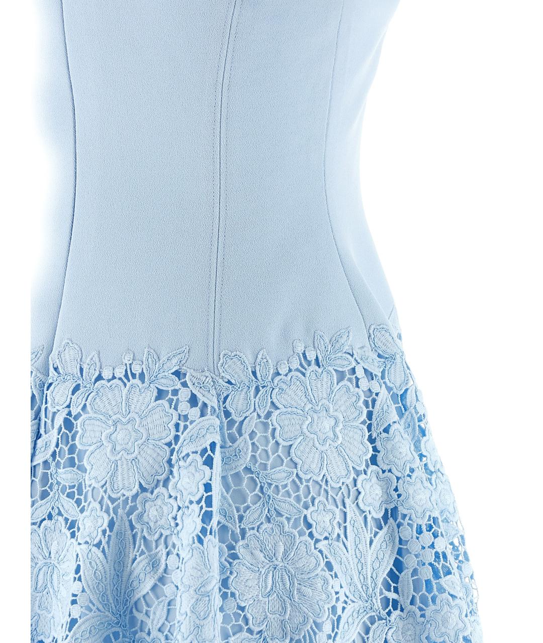 SELF-PORTRAIT Голубое полиэстеровое платье, фото 4