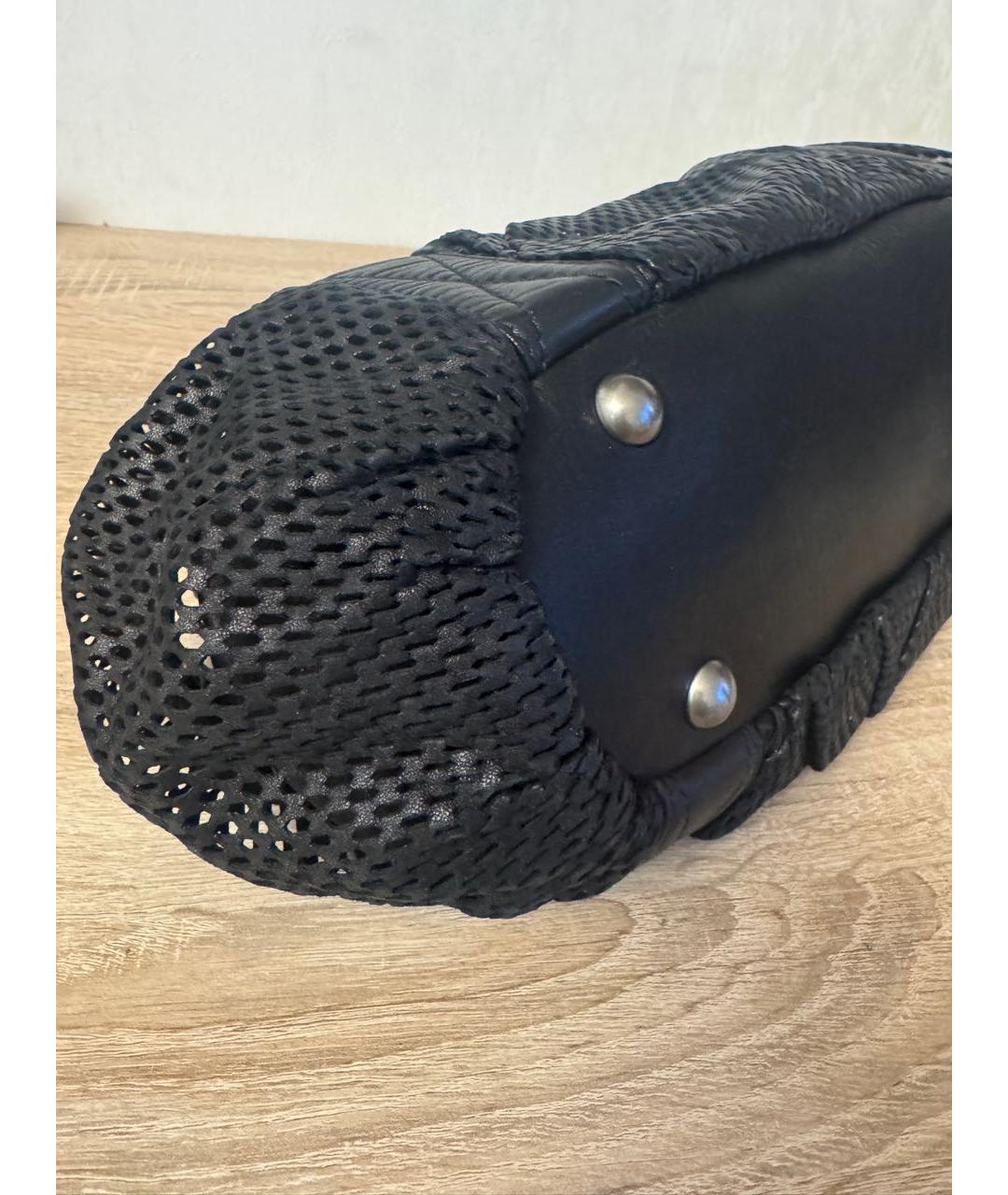 MIU MIU Черная кожаная сумка с короткими ручками, фото 3