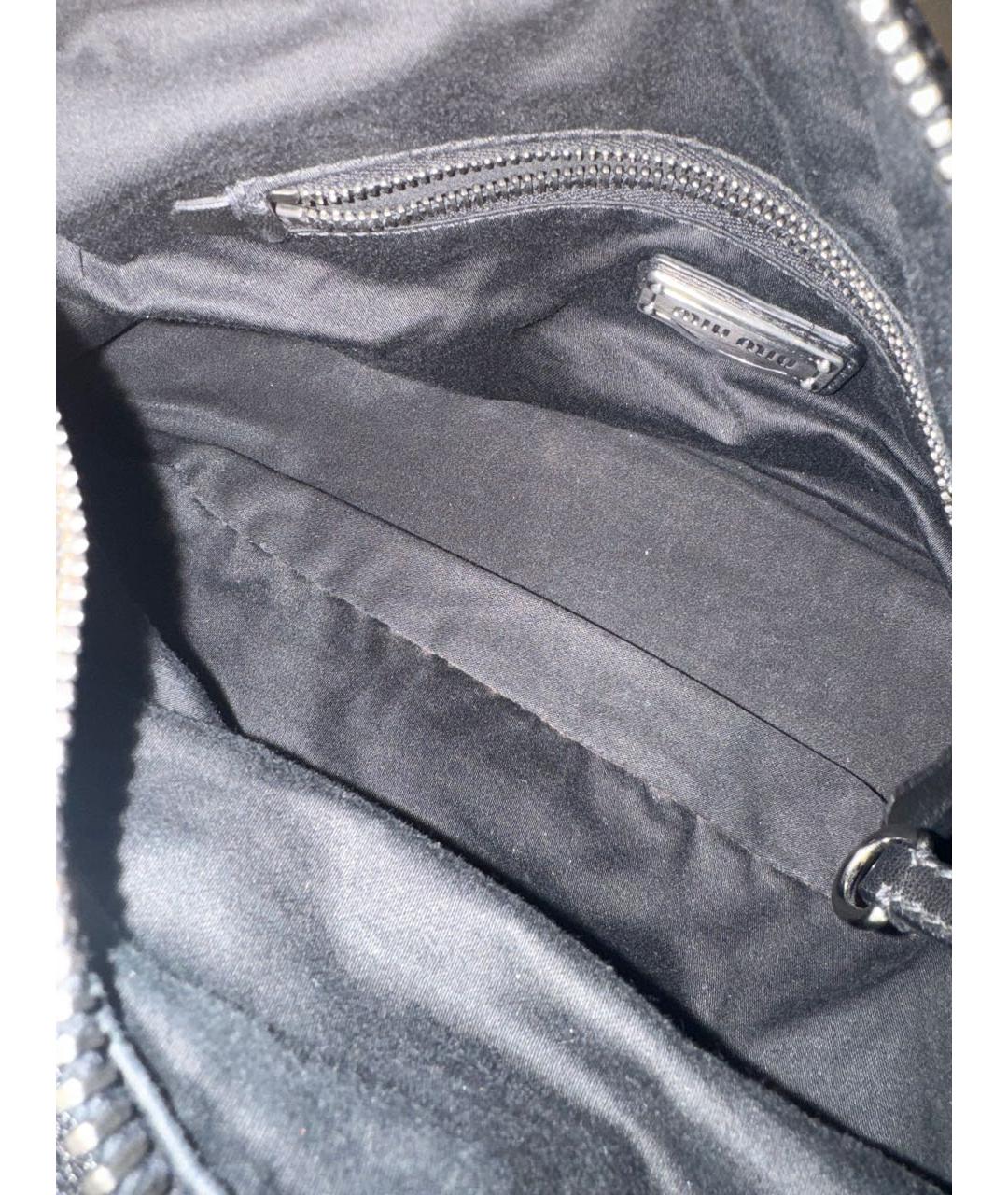 MIU MIU Черная кожаная сумка с короткими ручками, фото 5