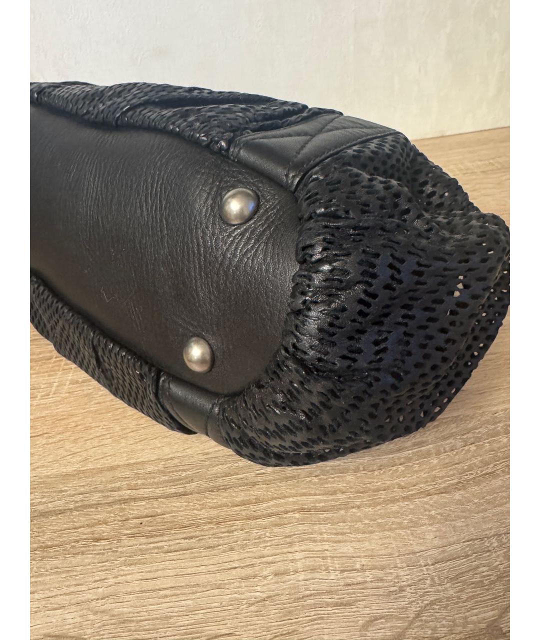 MIU MIU Черная кожаная сумка с короткими ручками, фото 4