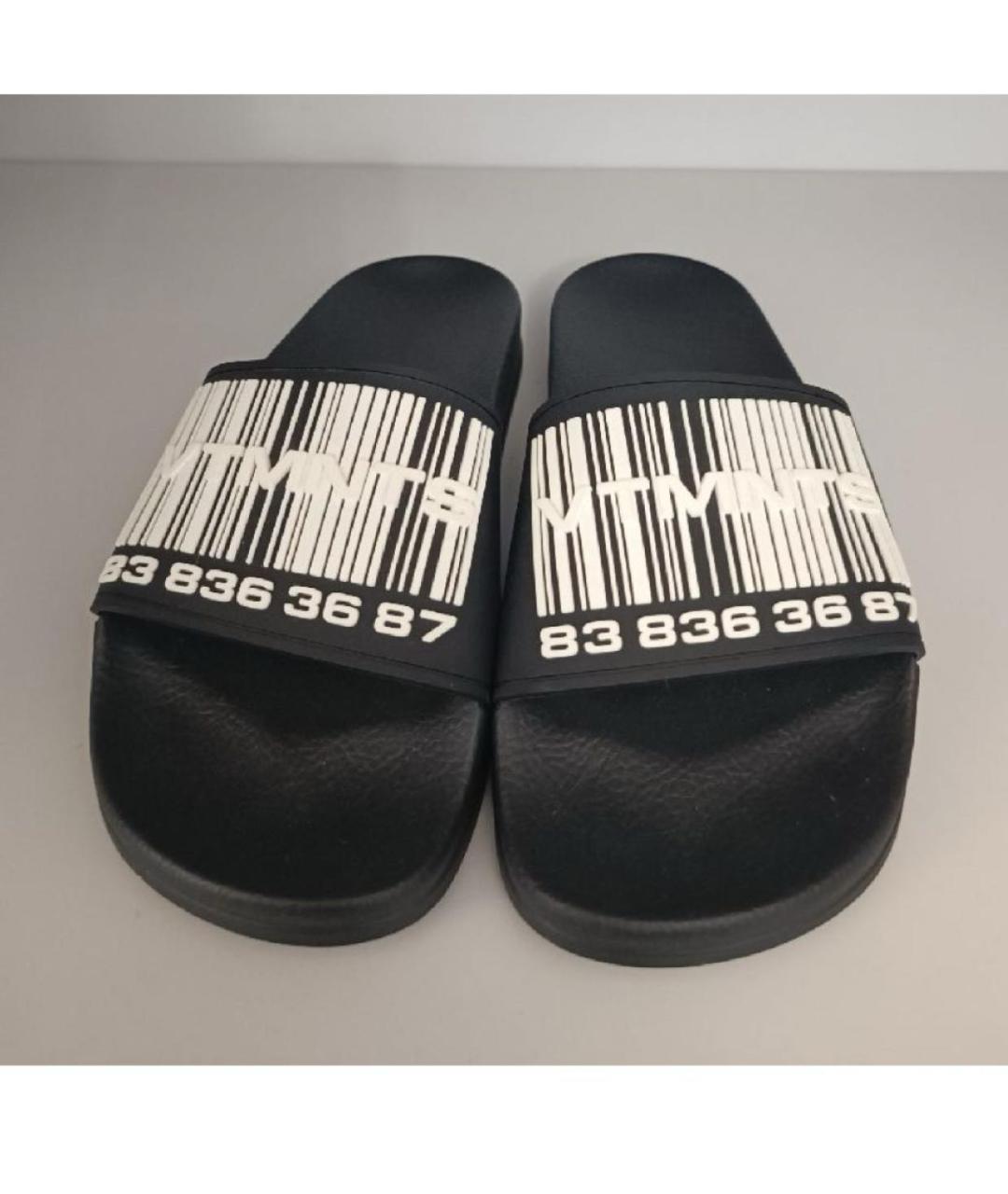 VETEMENTS Черные резиновые шлепанцы, фото 3