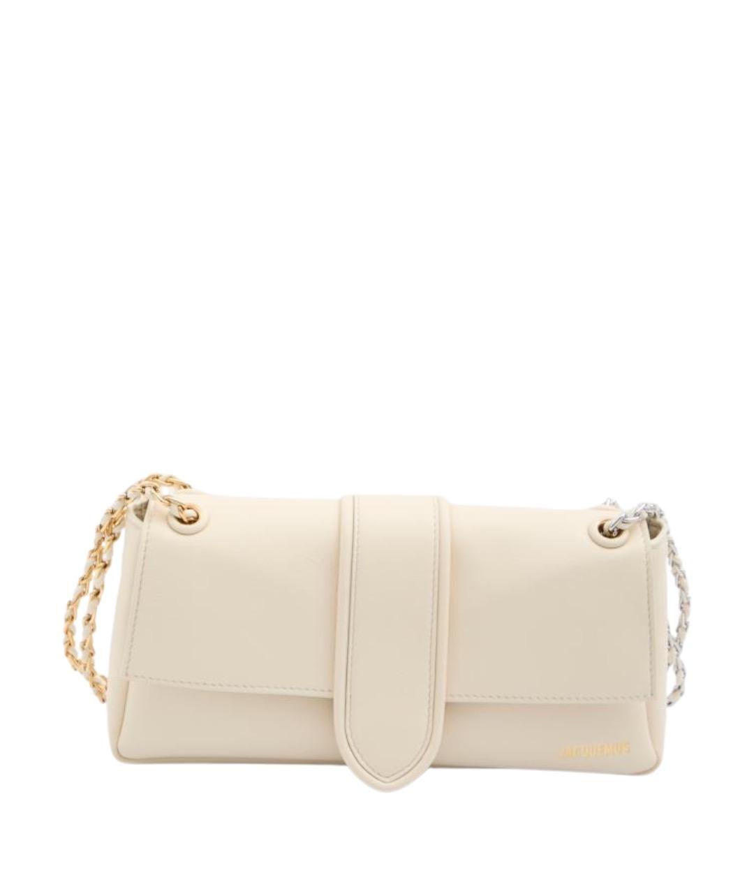 JACQUEMUS Белая кожаная сумка через плечо, фото 1