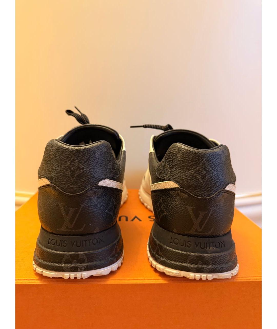 LOUIS VUITTON Серые кожаные низкие кроссовки / кеды, фото 4