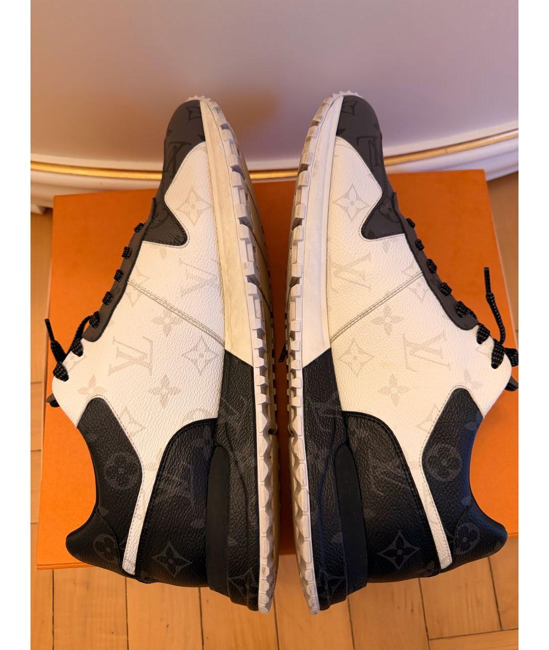 LOUIS VUITTON Серые кожаные низкие кроссовки / кеды, фото 6