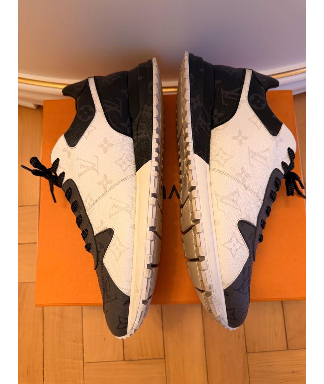 LOUIS VUITTON Серые кожаные низкие кроссовки / кеды, фото 7