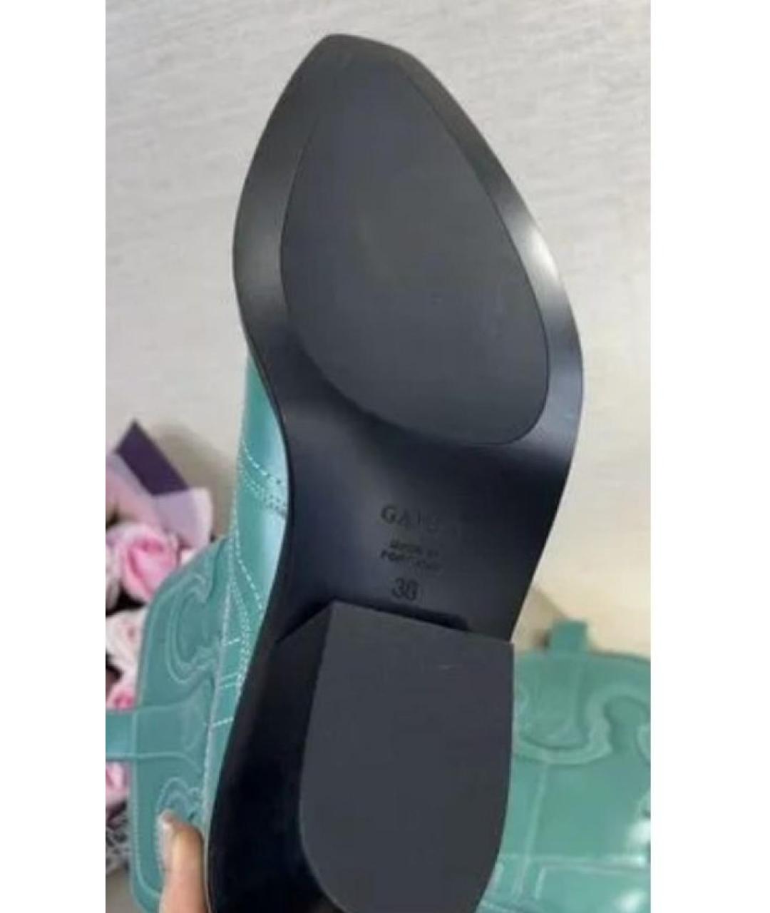 GANNI Зеленые кожаные полусапоги, фото 6