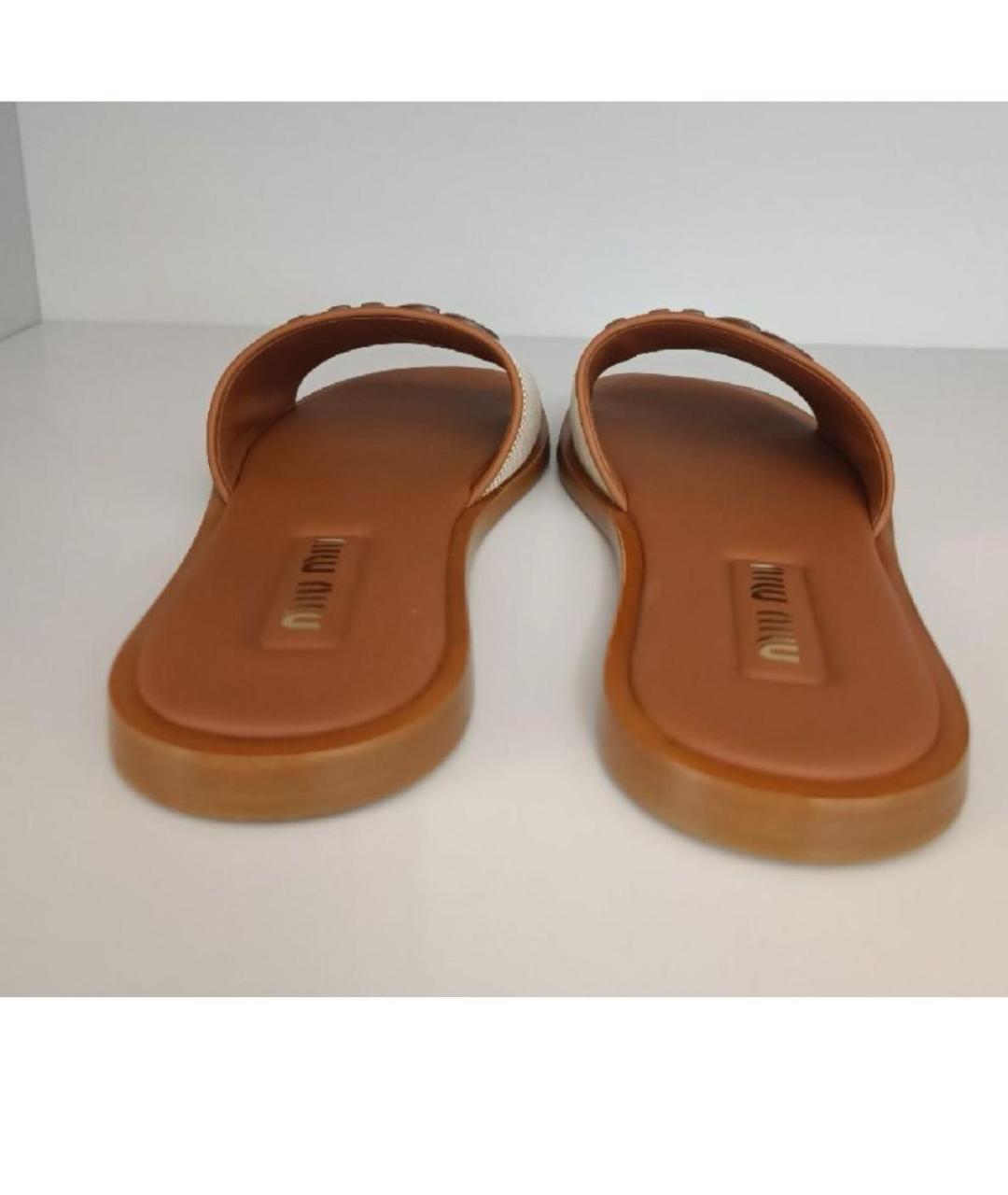 MIU MIU Оранжевое шлепанцы, фото 5