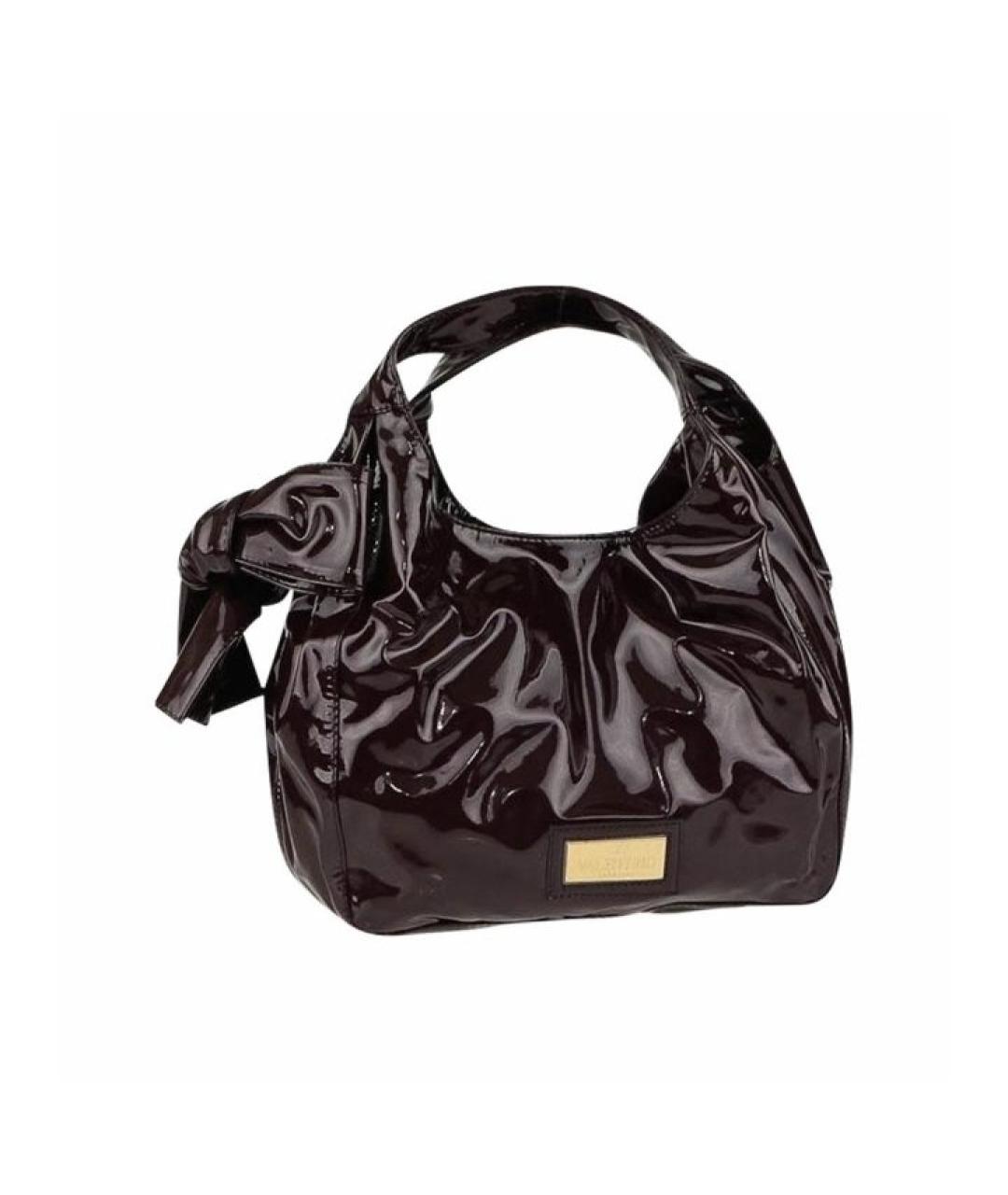 VALENTINO Черная сумка с короткими ручками из лакированной кожи, фото 10