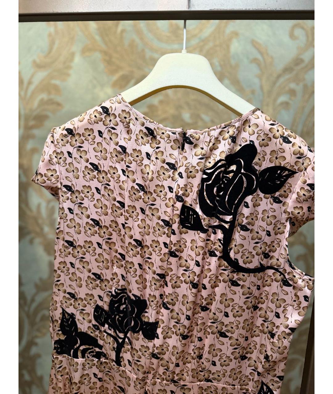 NINA RICCI Розовое шелковое вечернее платье, фото 3