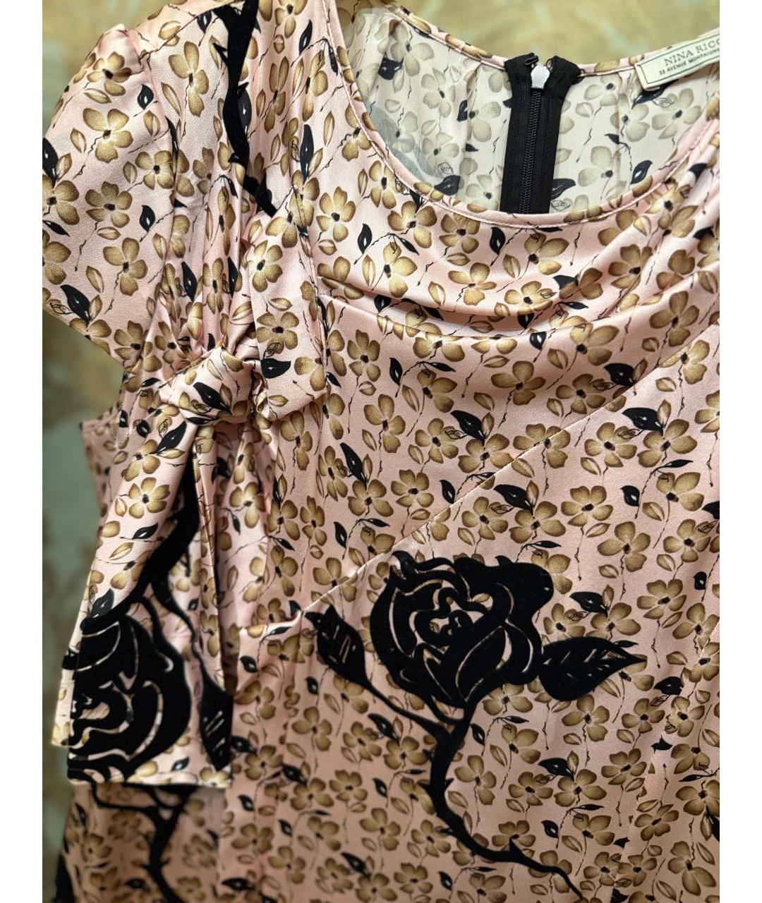 NINA RICCI Розовое шелковое вечернее платье, фото 6