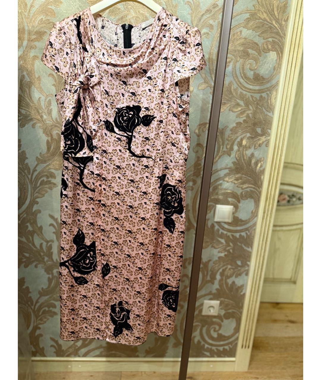 NINA RICCI Розовое шелковое вечернее платье, фото 9