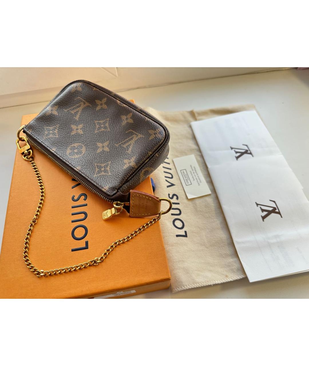 LOUIS VUITTON Коричневая сумка с короткими ручками из искусственной кожи, фото 2