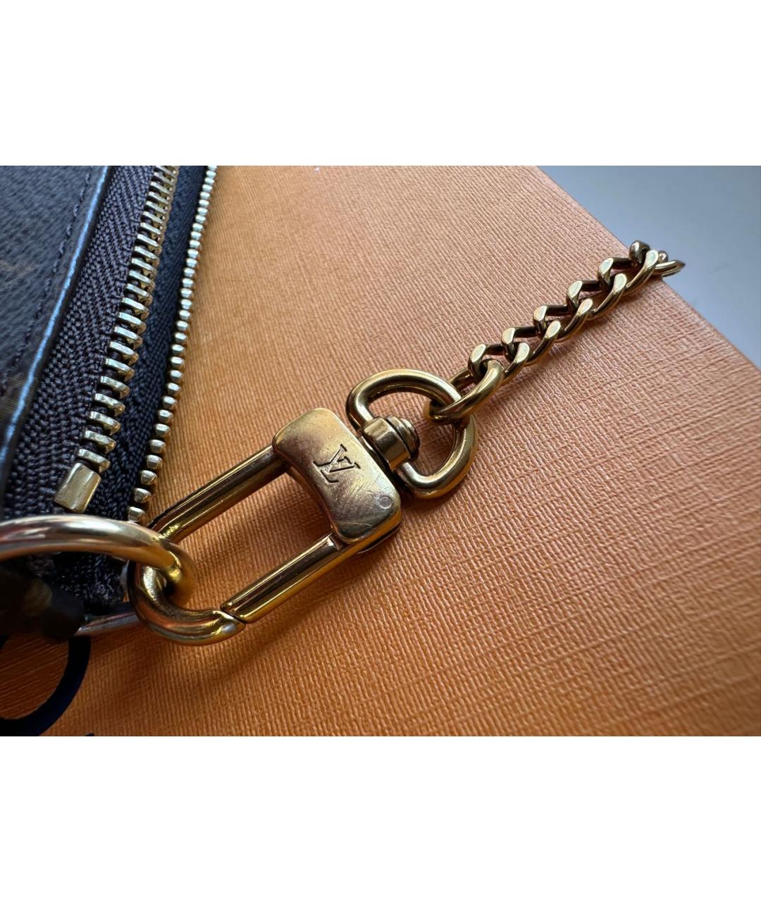 LOUIS VUITTON Коричневая сумка с короткими ручками из искусственной кожи, фото 8