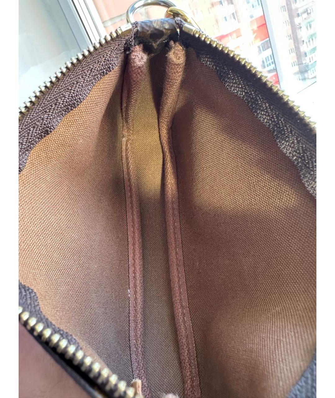 LOUIS VUITTON Коричневая сумка с короткими ручками из искусственной кожи, фото 6