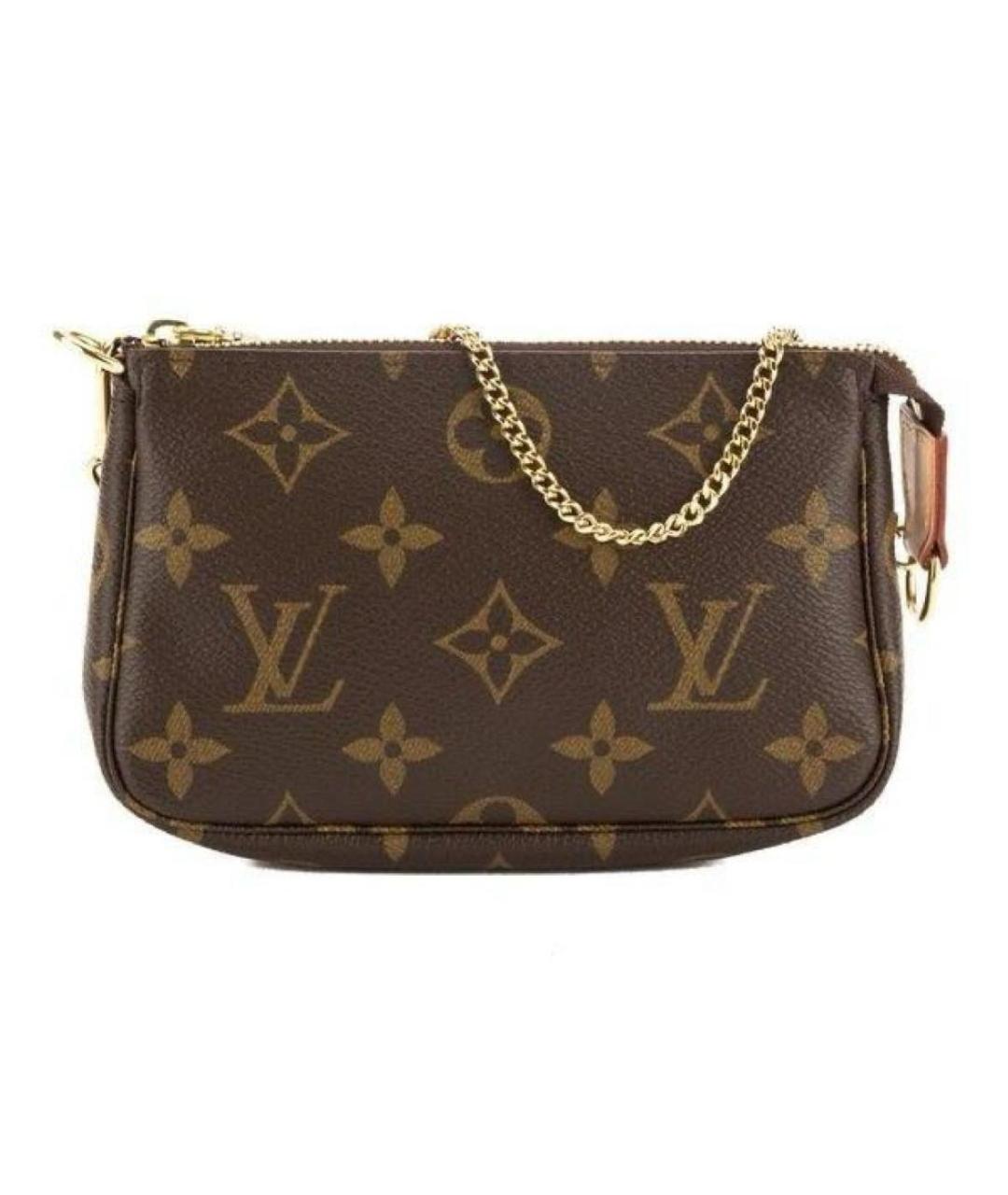 LOUIS VUITTON Коричневая сумка с короткими ручками из искусственной кожи, фото 1