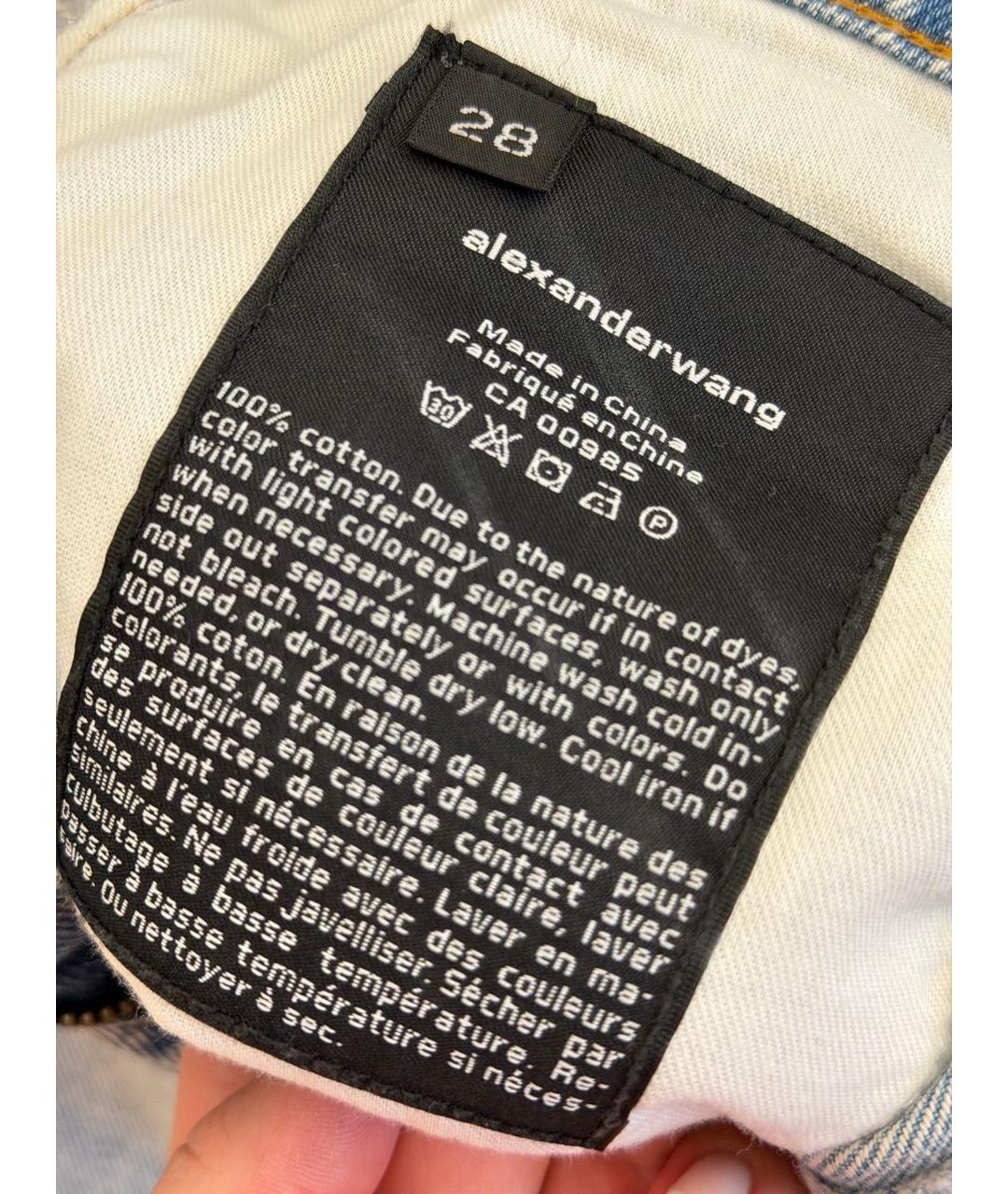 ALEXANDER WANG Синие деним шорты, фото 5