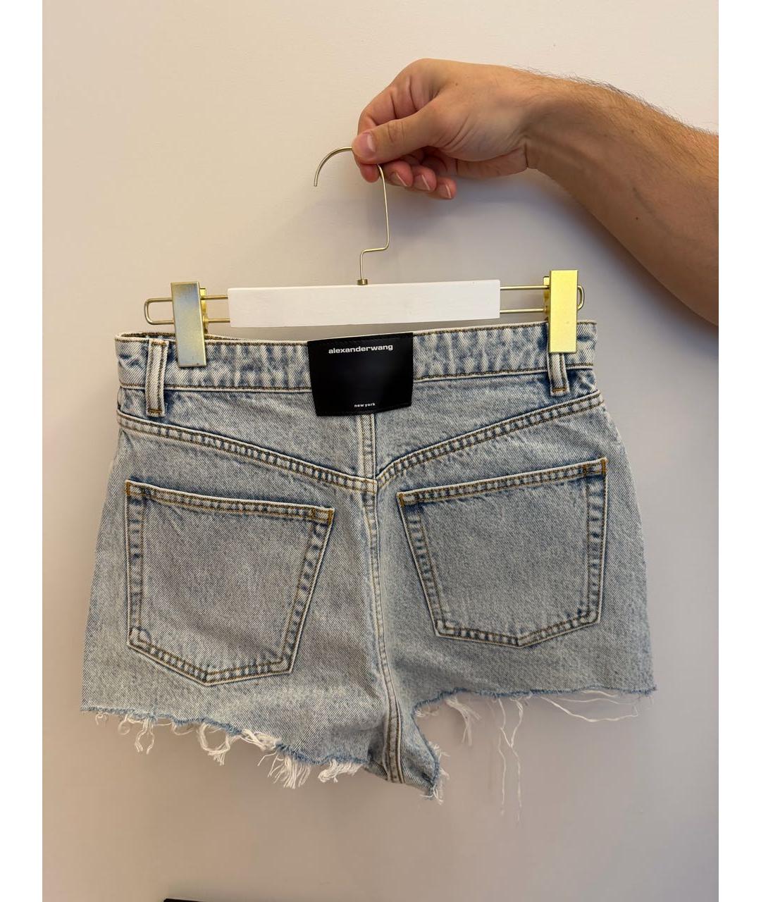 ALEXANDER WANG Синие деним шорты, фото 3
