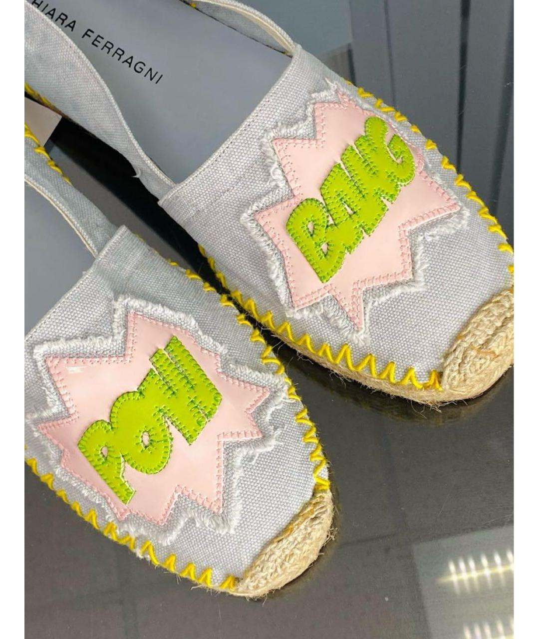 CHIARA FERRAGNI Голубые эспадрильи, фото 5