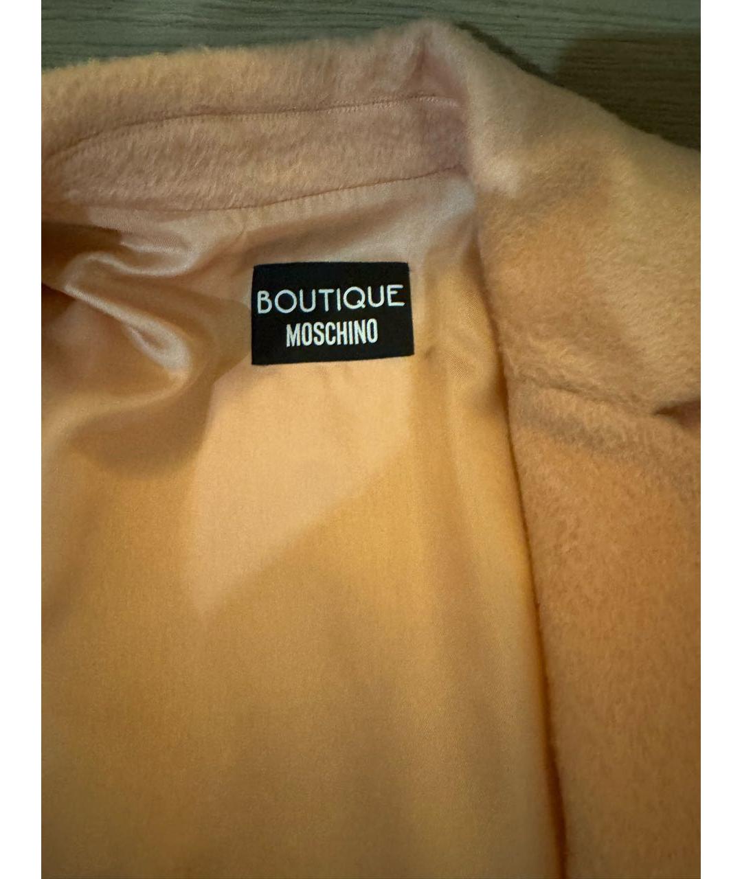 MOSCHINO Розовое шерстяное пальто, фото 5