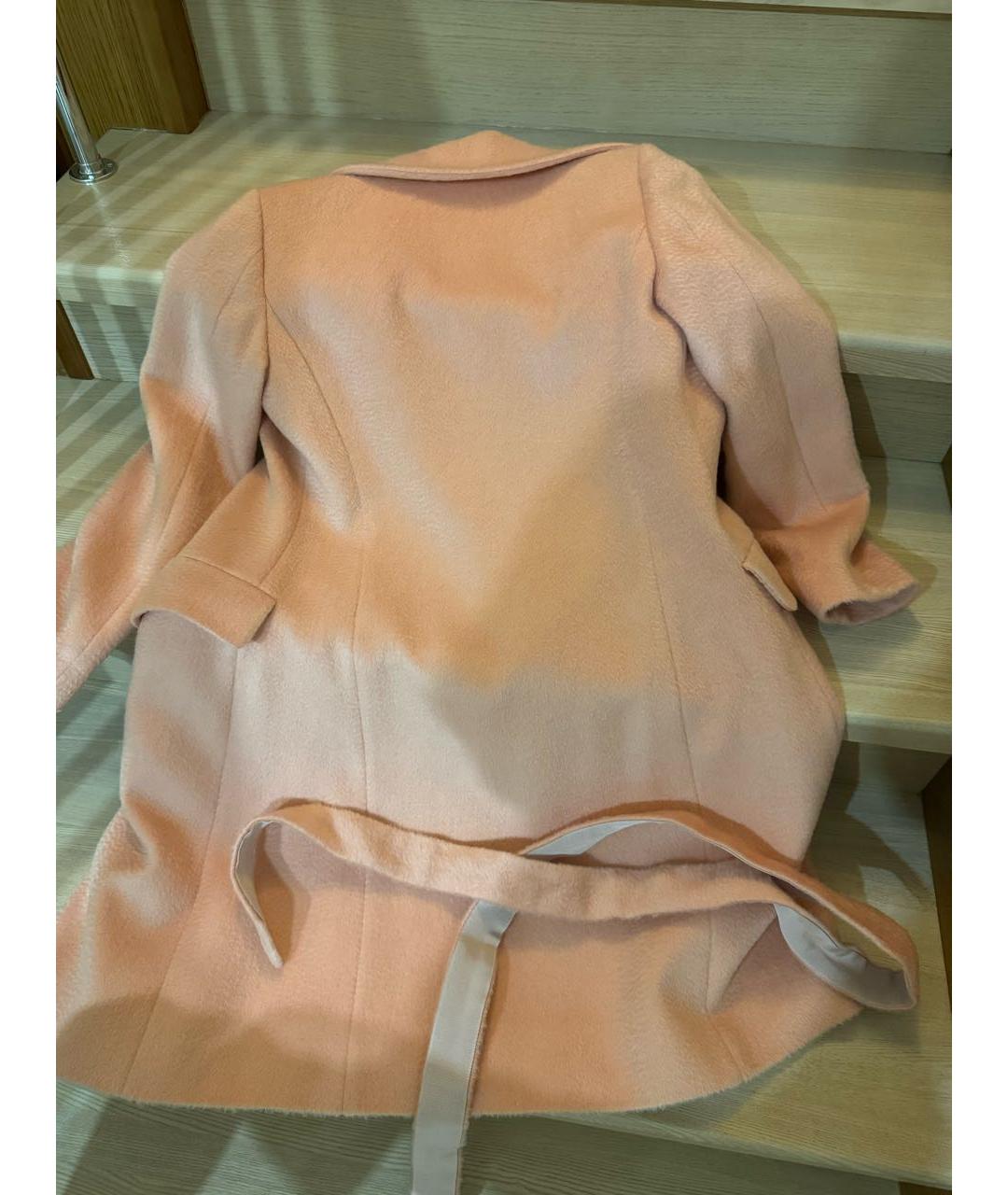 MOSCHINO Розовое шерстяное пальто, фото 2