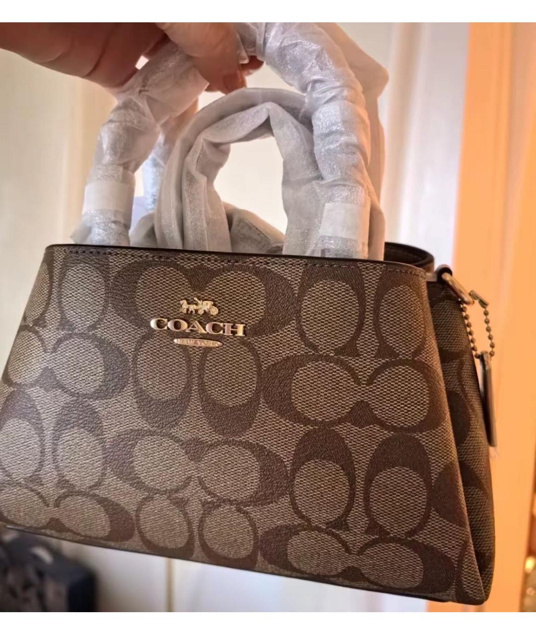 COACH Бежевая сумка через плечо, фото 6