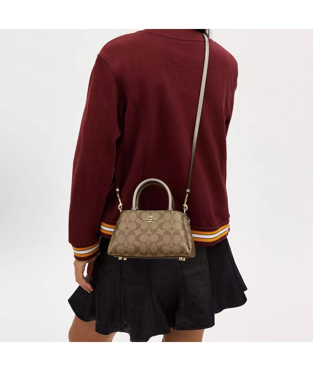 COACH Бежевая сумка через плечо, фото 5