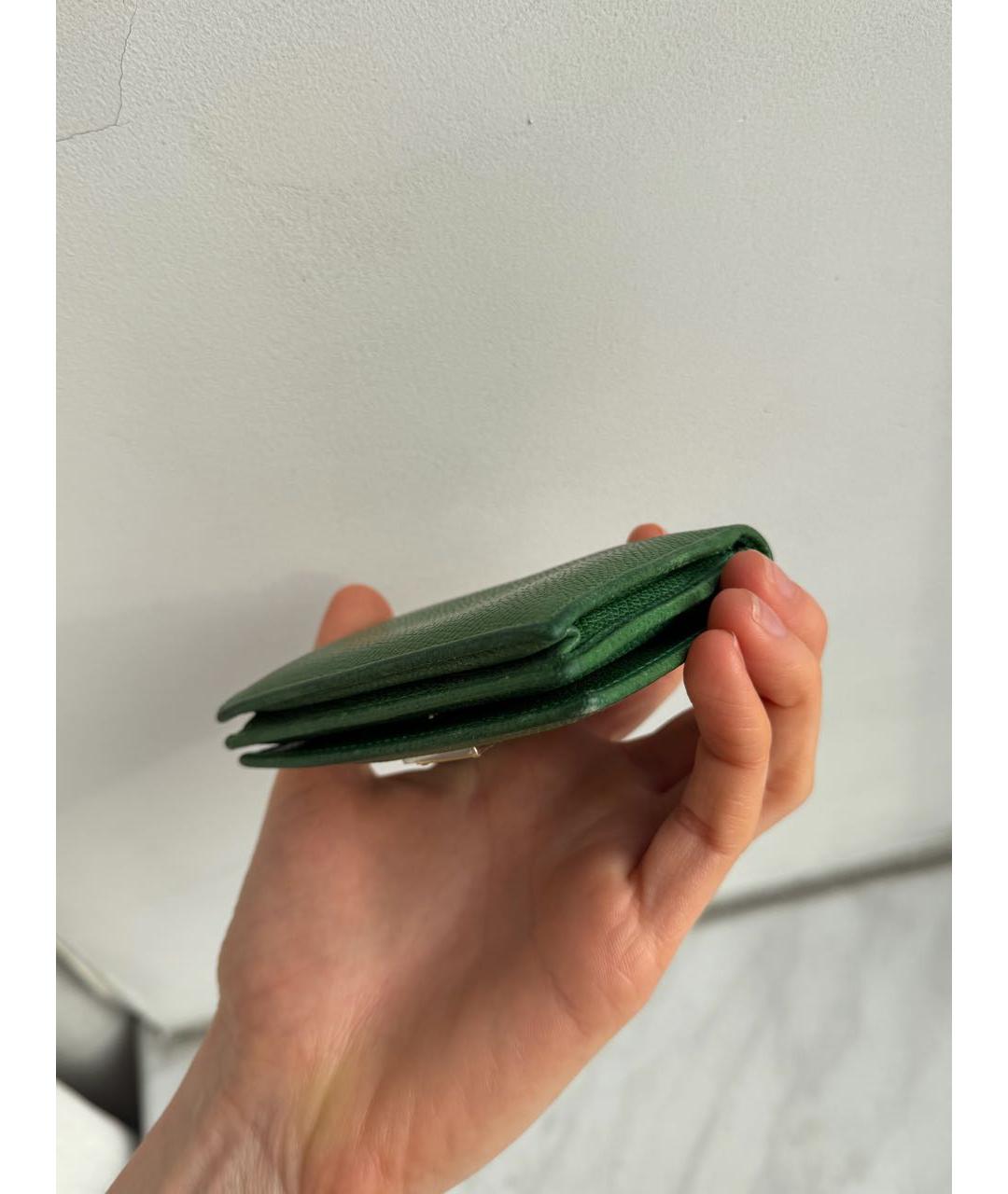 DOLCE&GABBANA Зеленый кожаный кошелек, фото 6