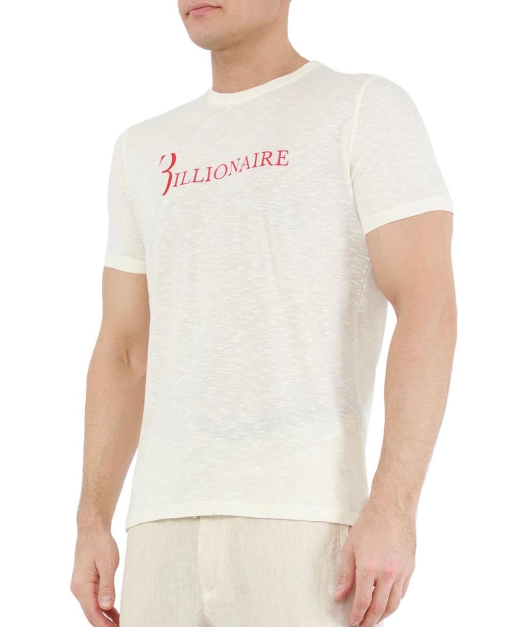 BILLIONAIRE Бежевая хлопковая футболка, фото 2