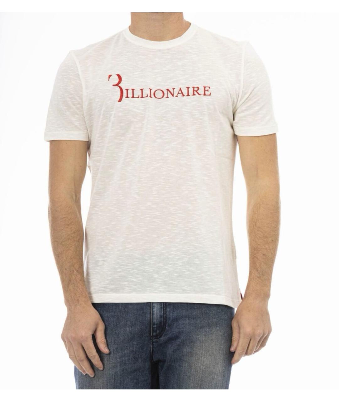BILLIONAIRE Бежевая хлопковая футболка, фото 4