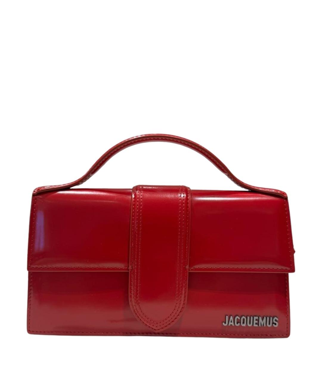JACQUEMUS Красная сумка через плечо из лакированной кожи, фото 1