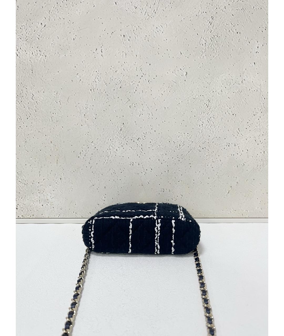 CHANEL Черная твидовая сумка через плечо, фото 5