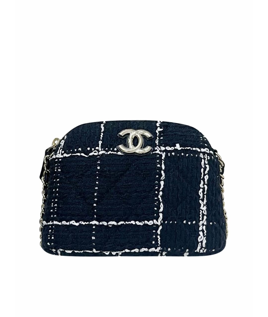 CHANEL Черная твидовая сумка через плечо, фото 1