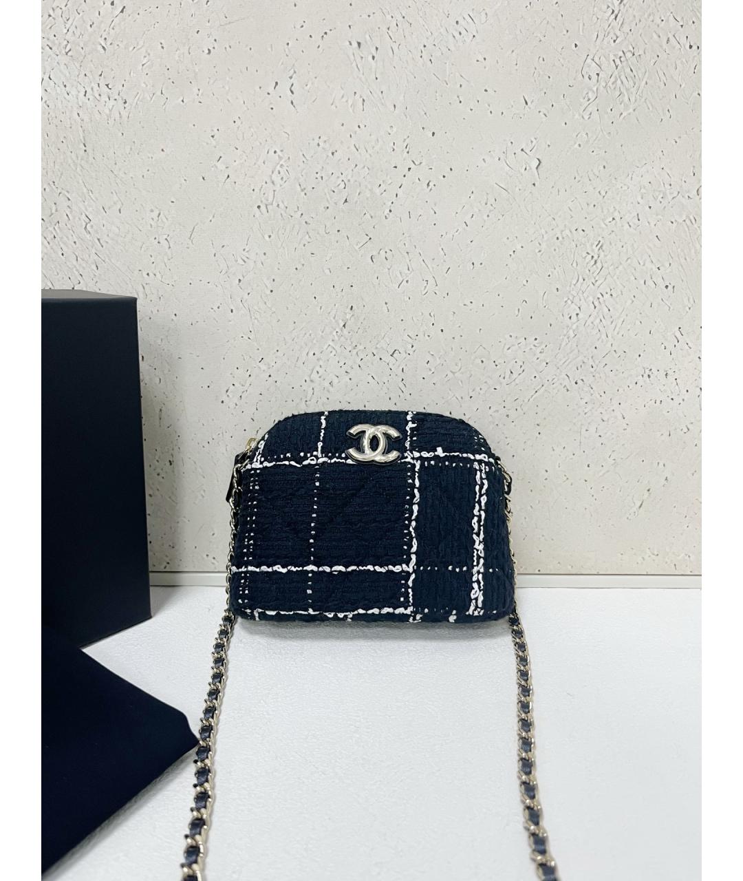 CHANEL Черная твидовая сумка через плечо, фото 7