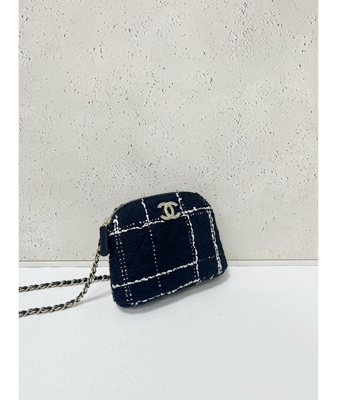 CHANEL Черная твидовая сумка через плечо, фото 4