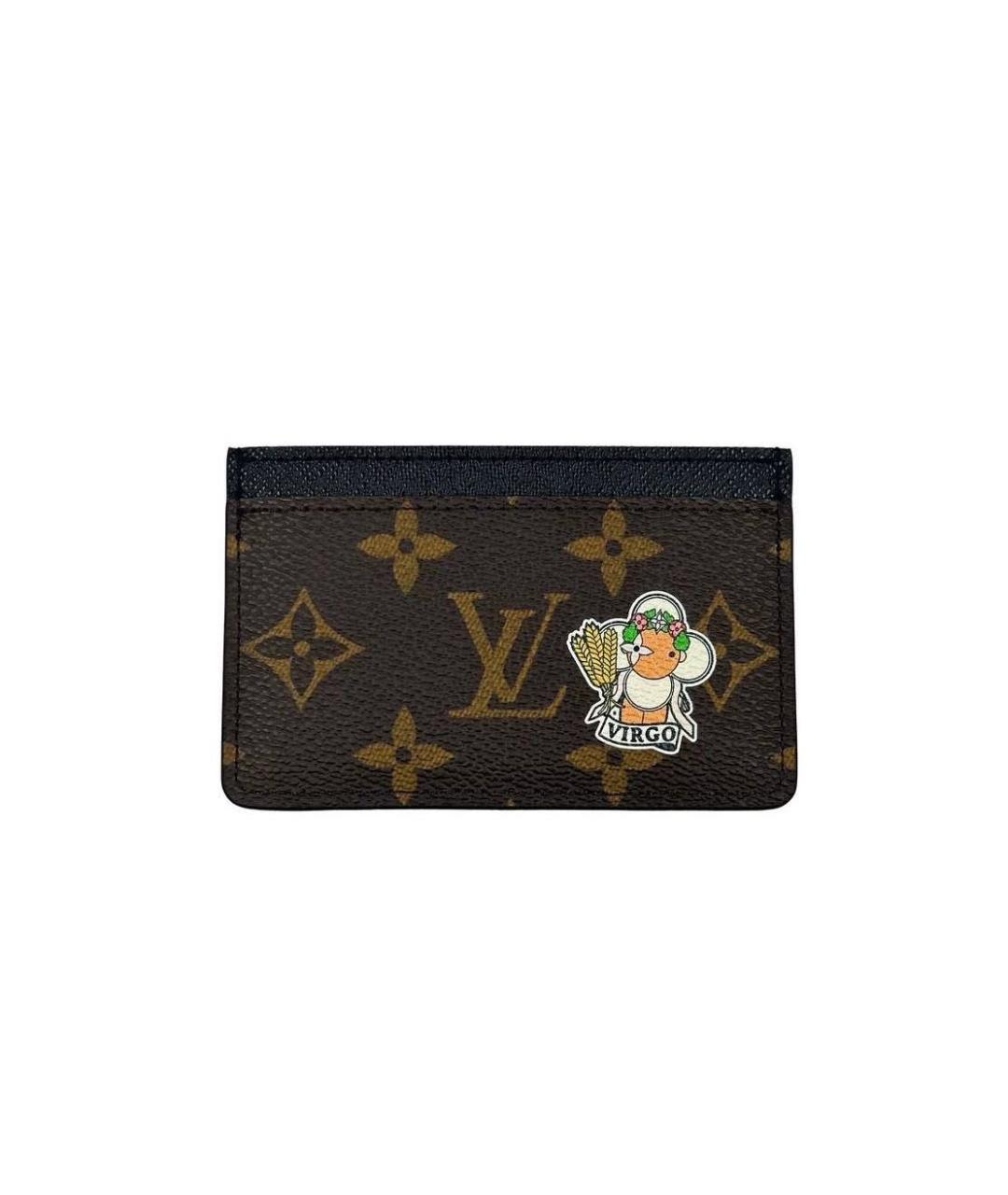 LOUIS VUITTON Коричневый кожаный кардхолдер, фото 3