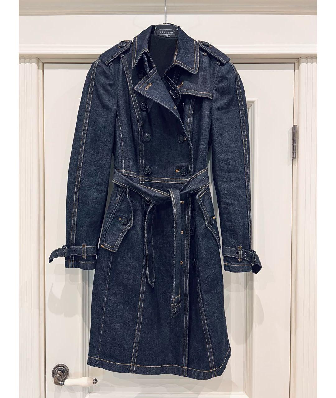 BURBERRY Темно-синий тренч/плащ, фото 2