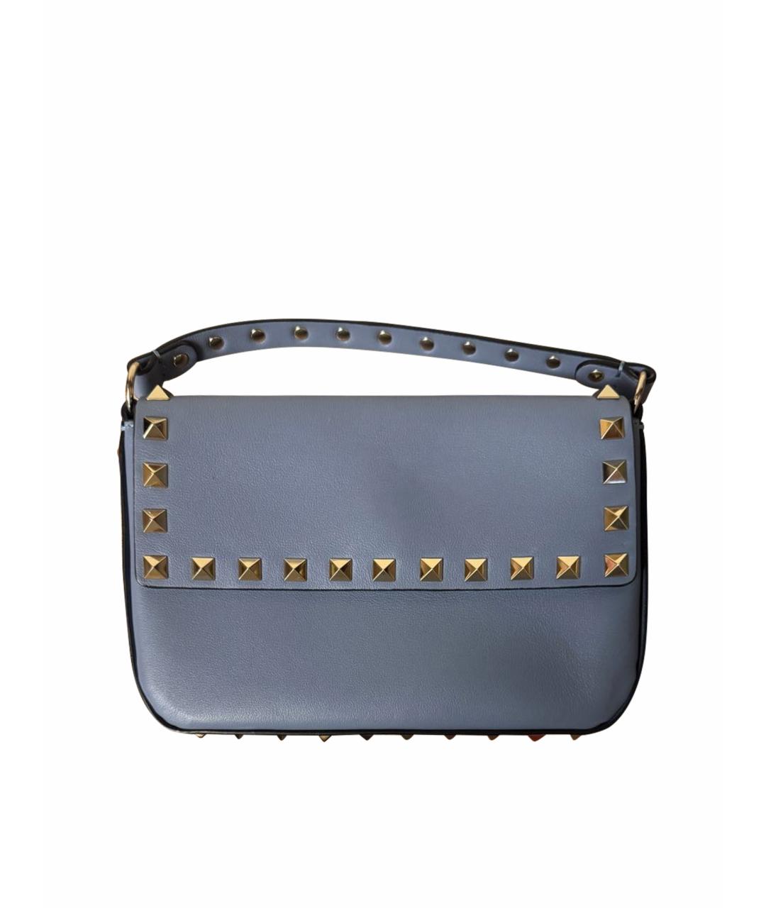 VALENTINO Голубая кожаная сумка через плечо, фото 1