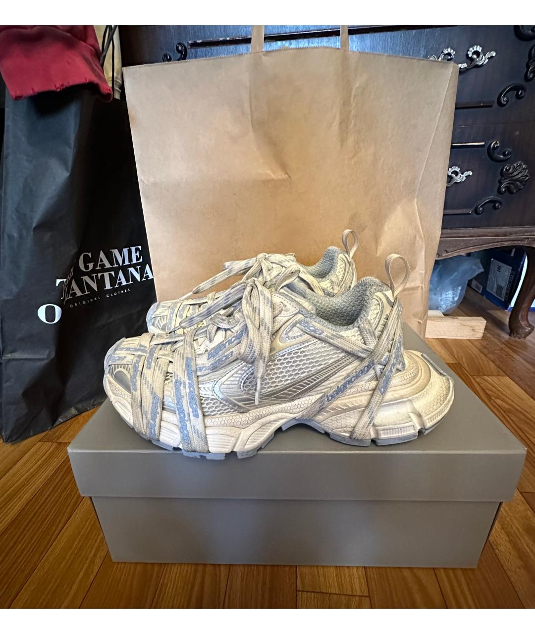 BALENCIAGA Голубые текстильные кроссовки, фото 10