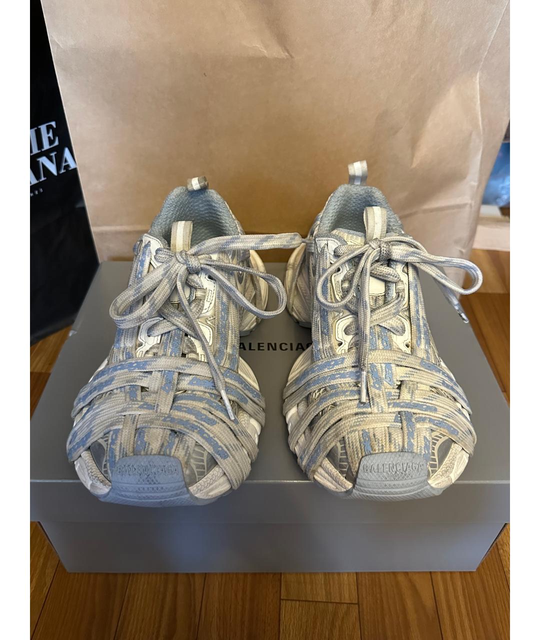 BALENCIAGA Голубые текстильные кроссовки, фото 2