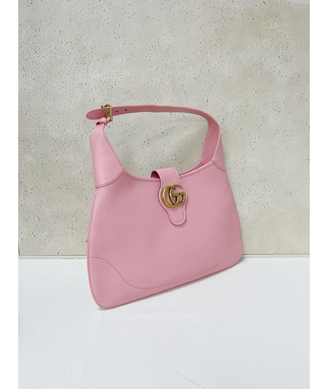 GUCCI Розовая кожаная сумка через плечо, фото 4