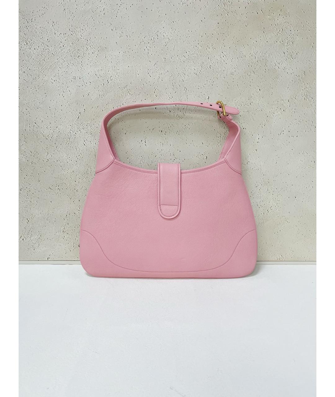 GUCCI Розовая кожаная сумка через плечо, фото 2