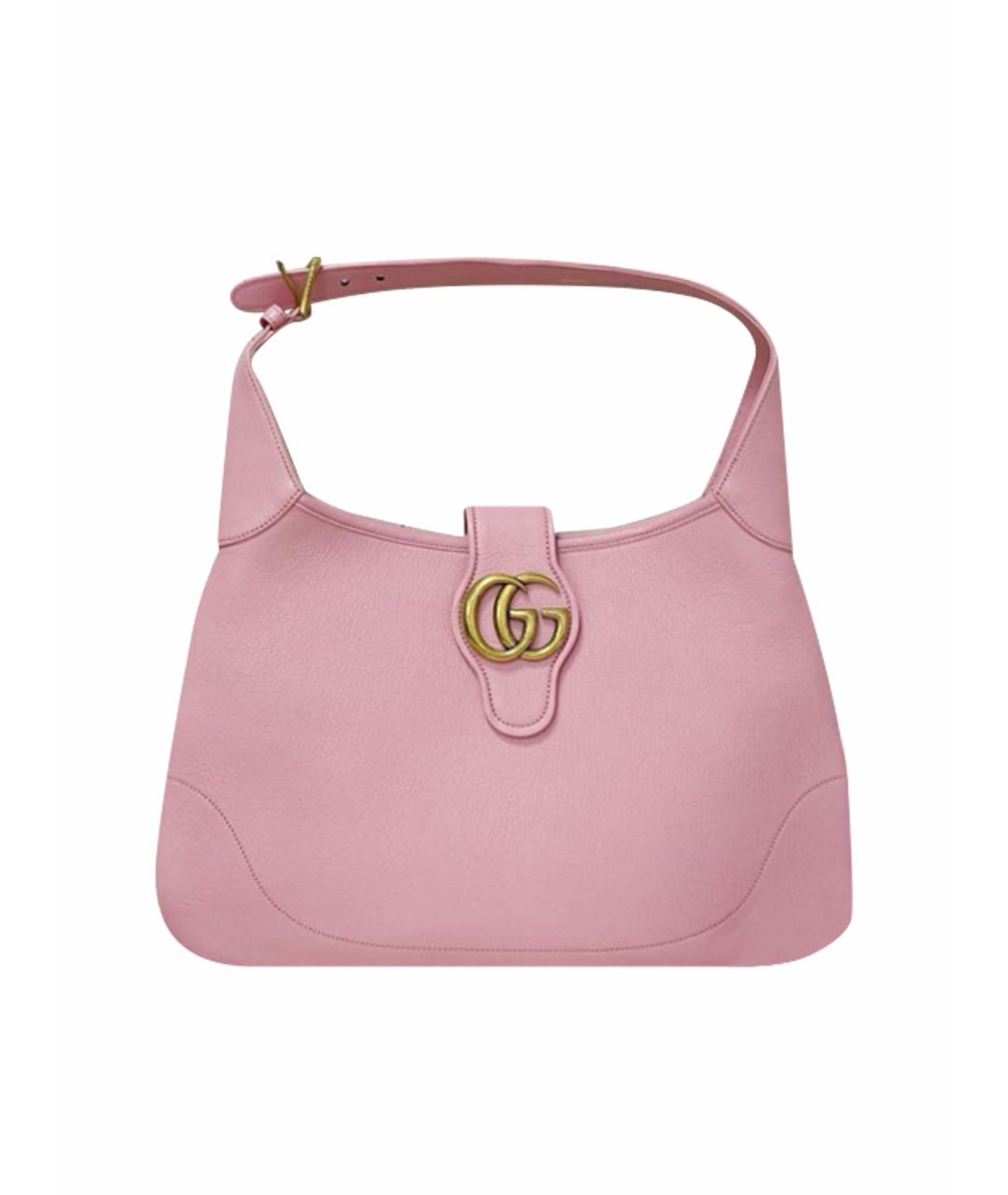 GUCCI Розовая кожаная сумка через плечо, фото 1