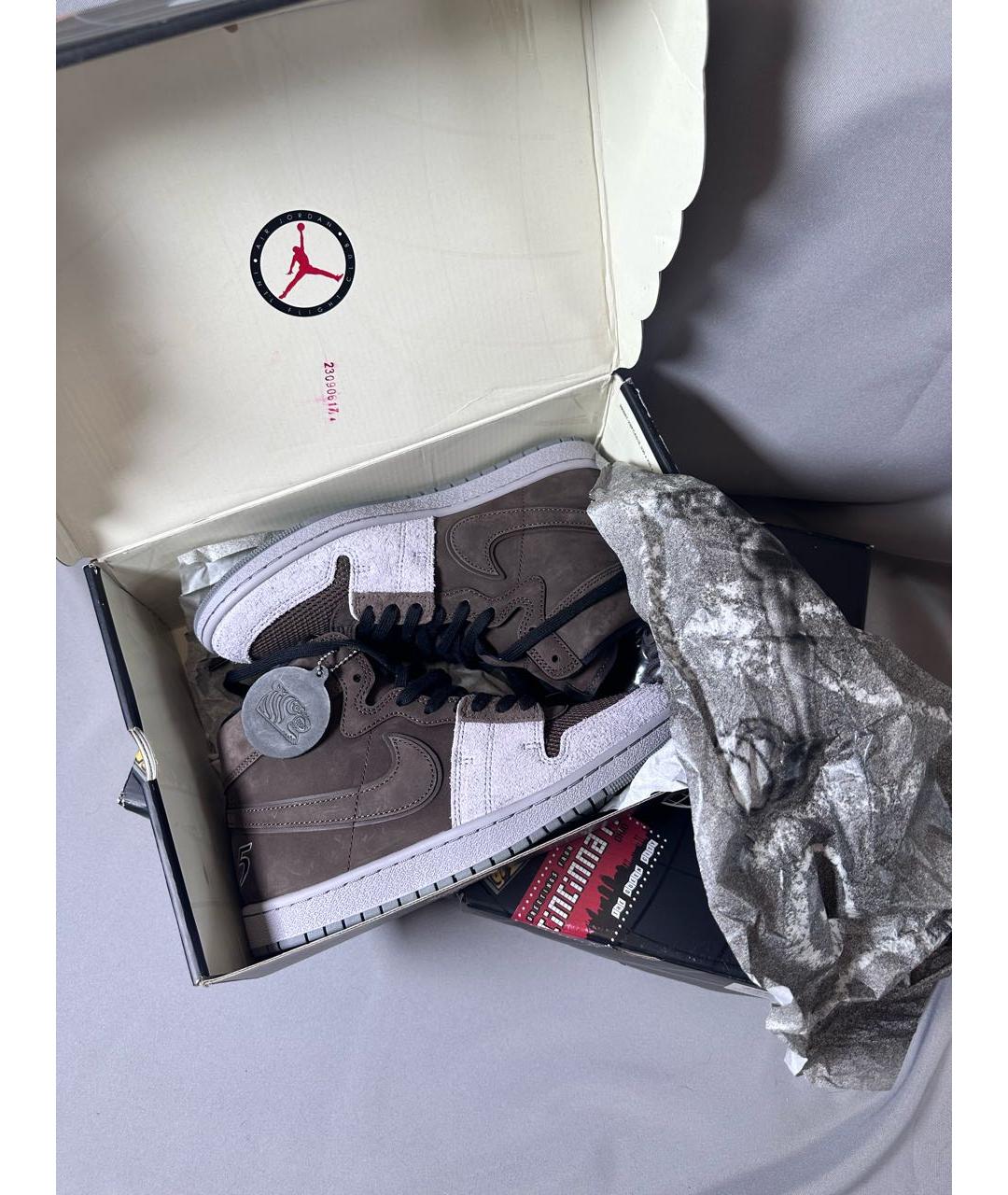 NIKE Коричневые замшевые кроссовки, фото 7