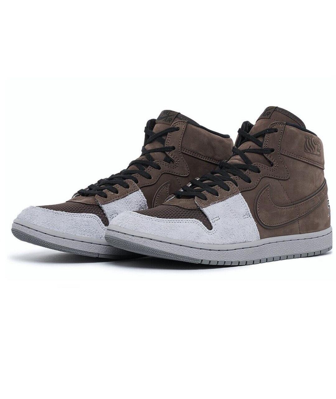 NIKE Коричневые замшевые кроссовки, фото 2