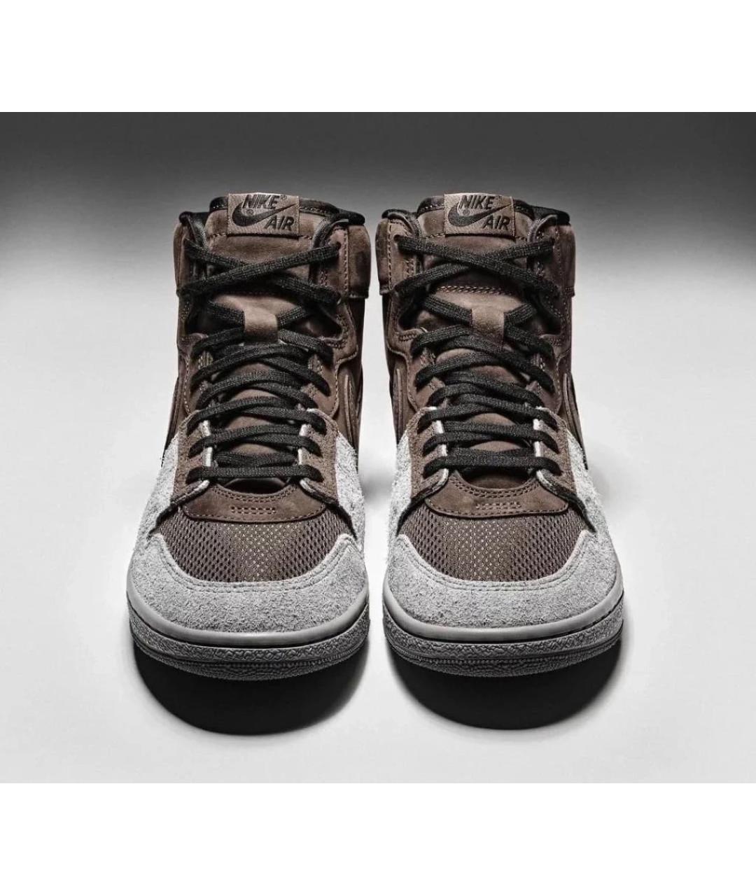 NIKE Коричневые замшевые кроссовки, фото 3