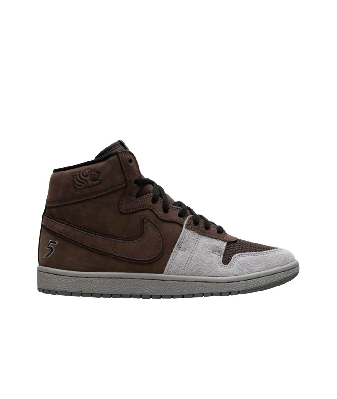 NIKE Коричневые замшевые кроссовки, фото 1