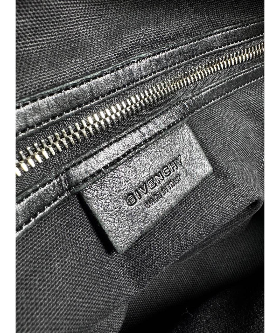 GIVENCHY Черная кожаная сумка с короткими ручками, фото 5