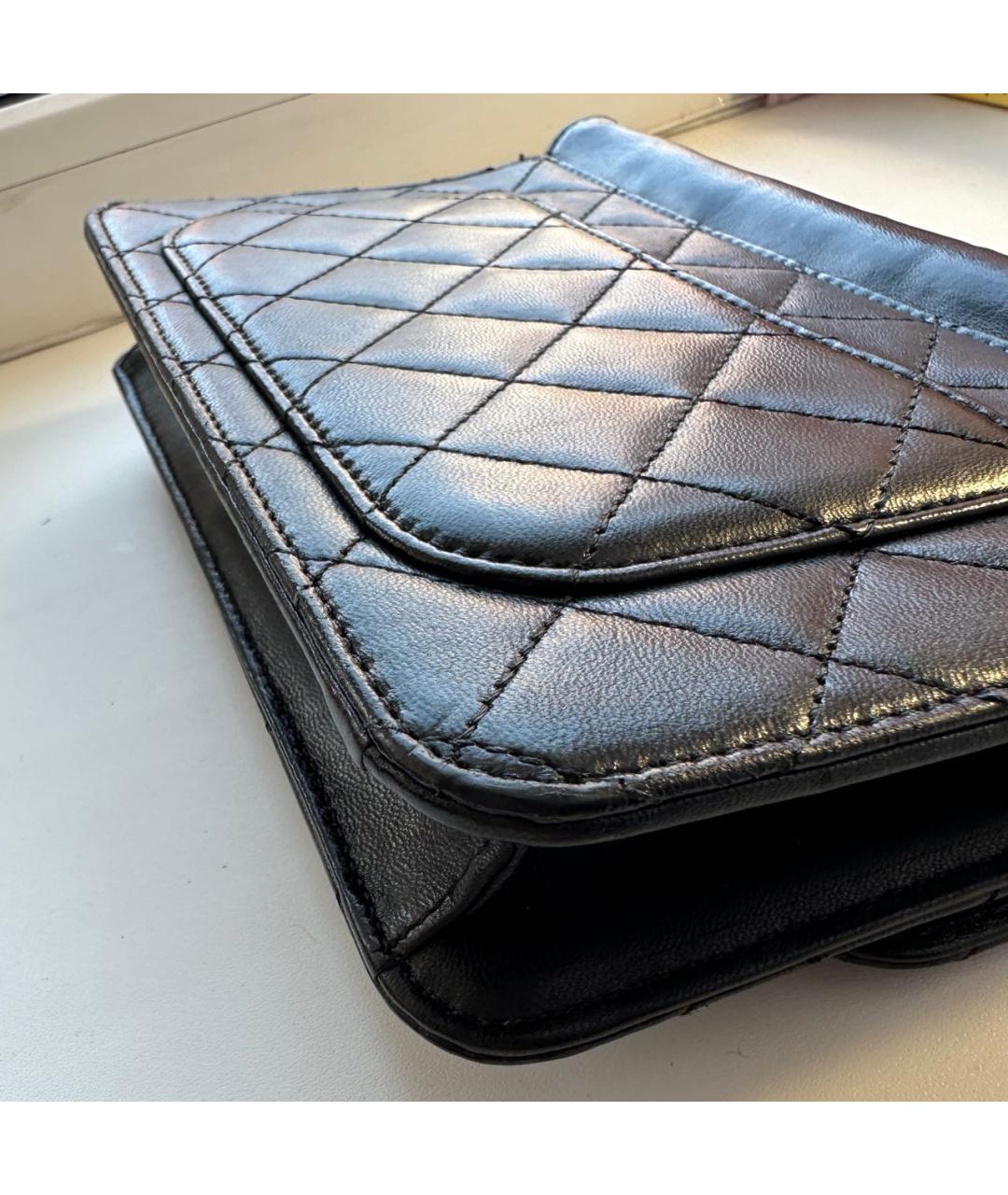 CHANEL Черная кожаная сумка через плечо, фото 7