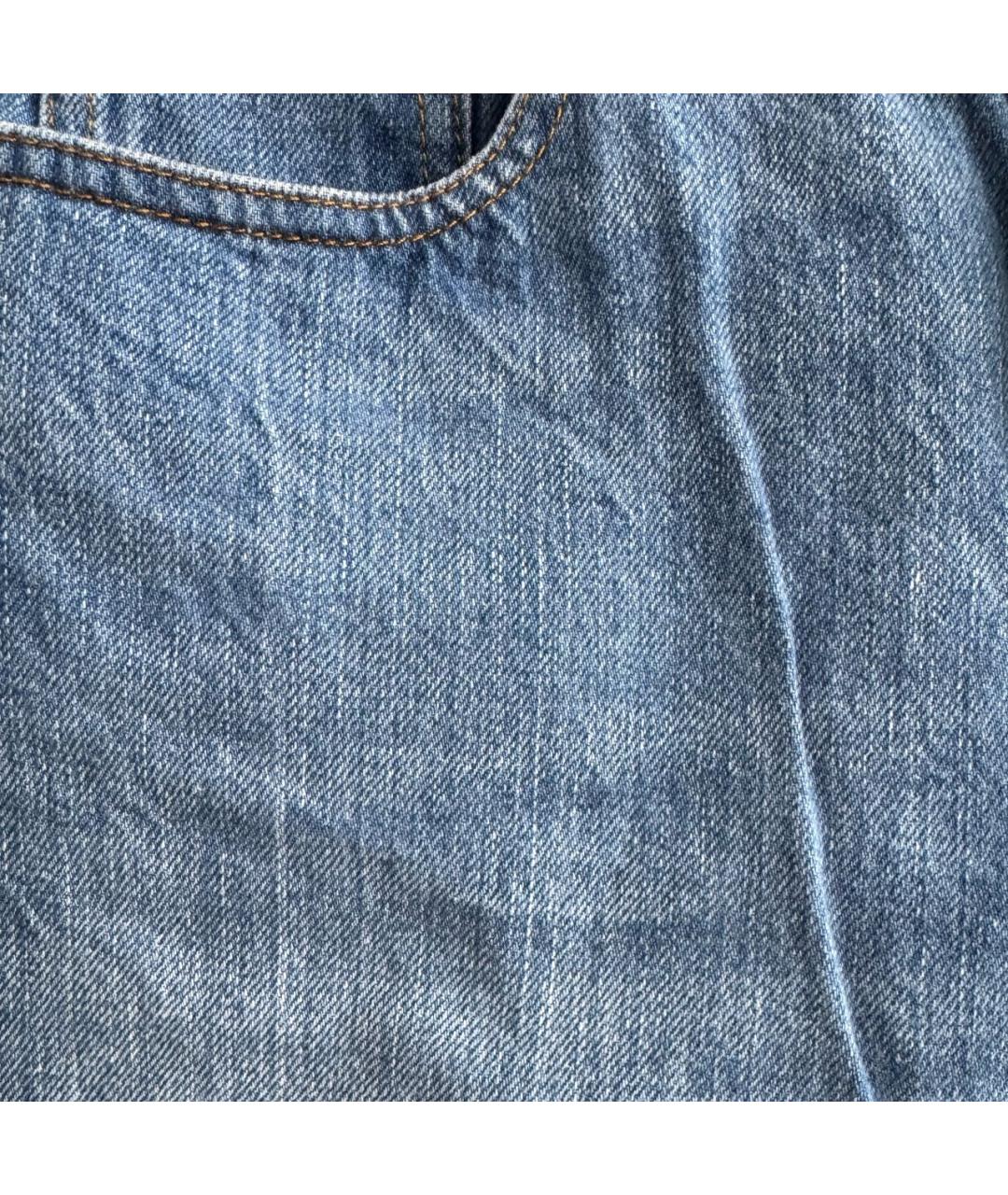 GUCCI Синие хлопковые прямые джинсы, фото 4