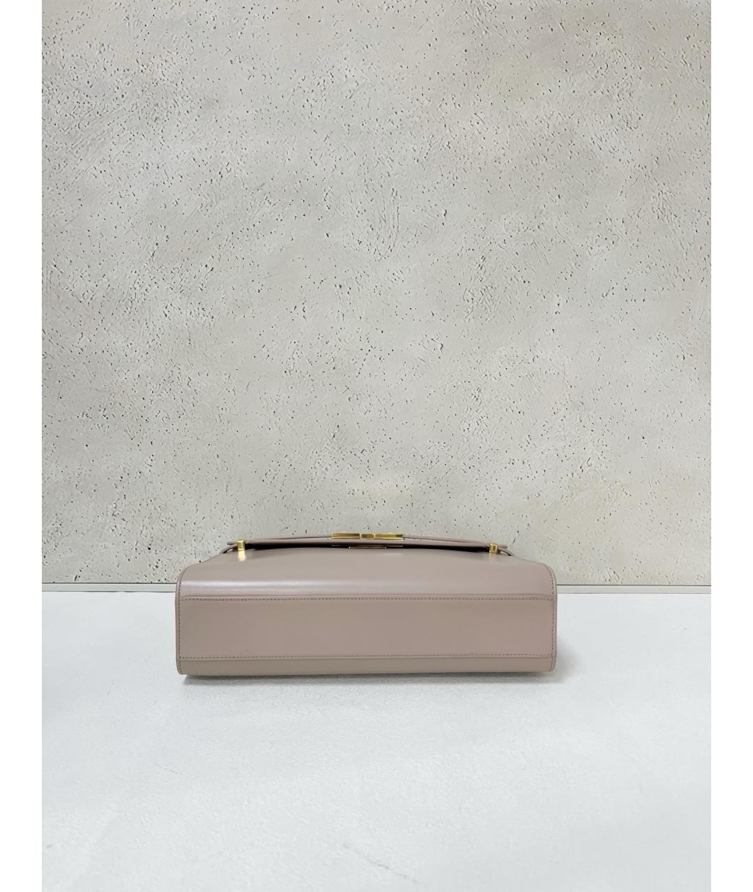 SAINT LAURENT Розовая кожаная сумка через плечо, фото 5